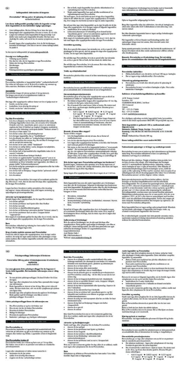 Provocholine product leaflet thumbnail Nordic Countries